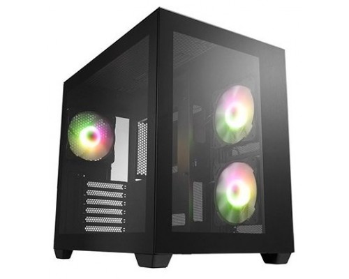CAJA ATX SEMITORRE FSP CMT380 RGB NEGRA 3 FANS
